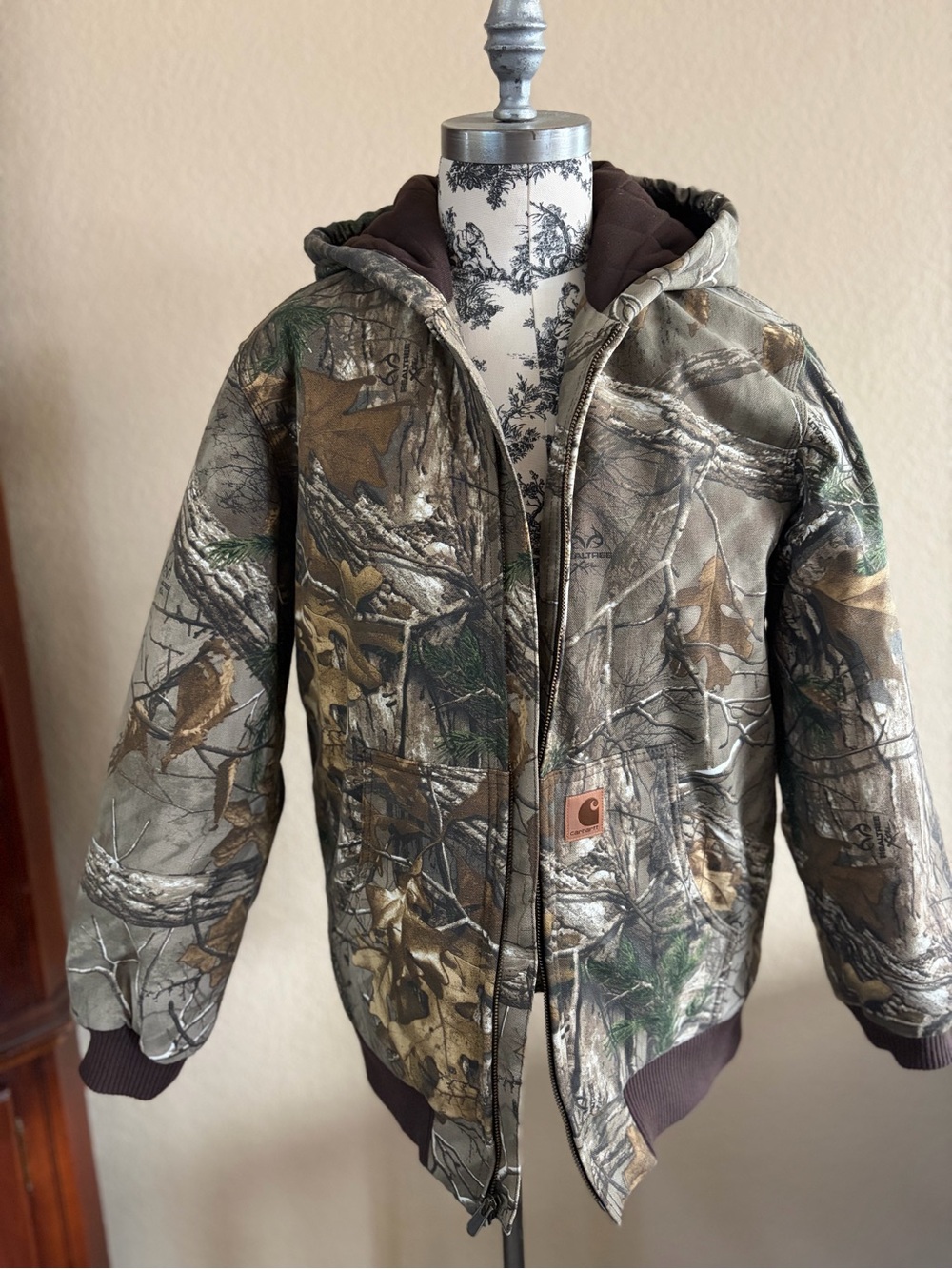 Carhartt Kids' Realtree Camo Hooded Jacket - Brown/Green